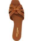 Saint Laurent Brown Calfskin Slides