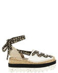Stella McCartney Beige Cotton Wedge Sandals