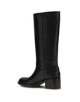 Chloé Black Calf Leather Bos Taurus Flat Boots