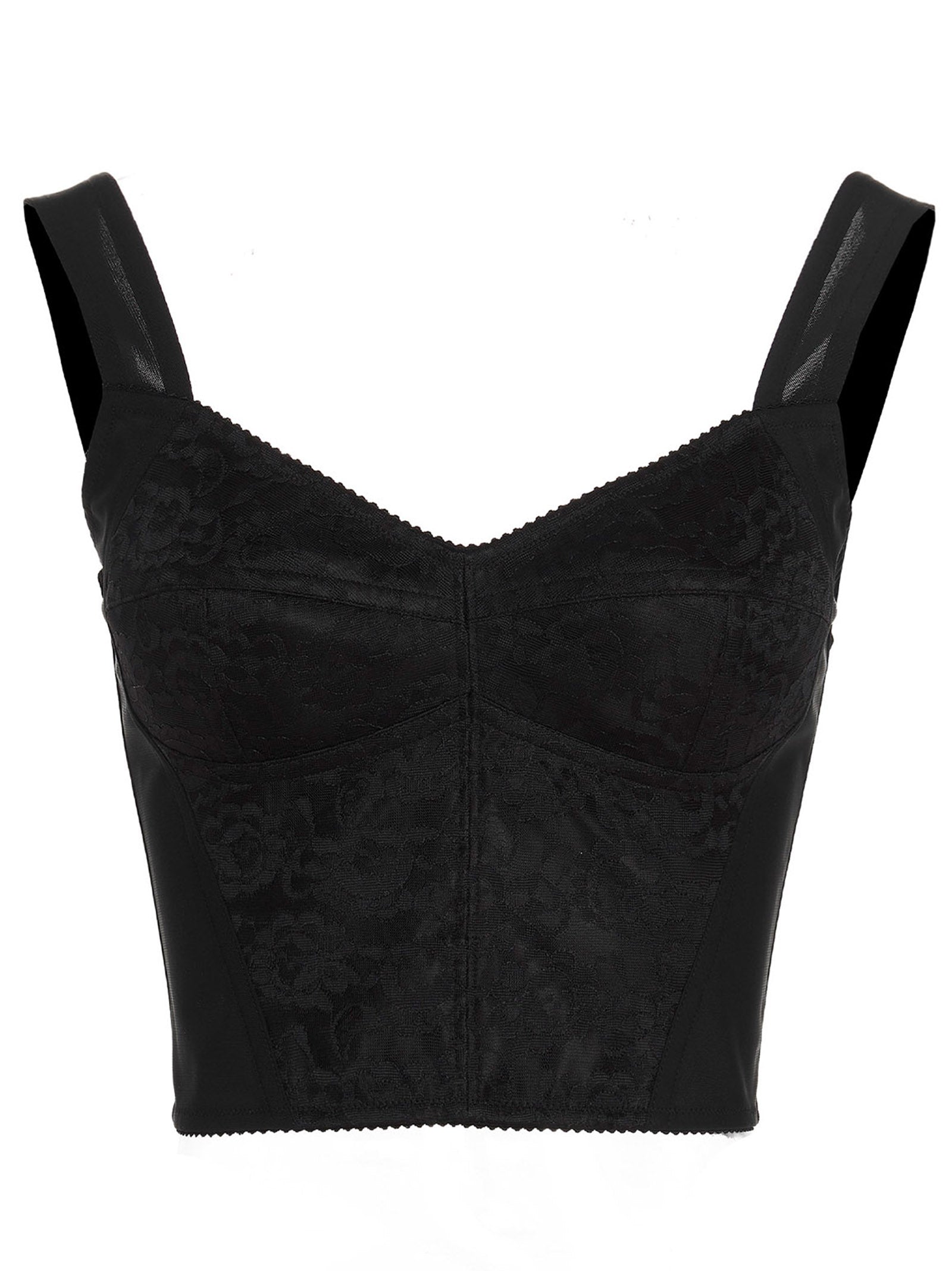 Dolce &amp; Gabbana Black Polyamide Tank Tops