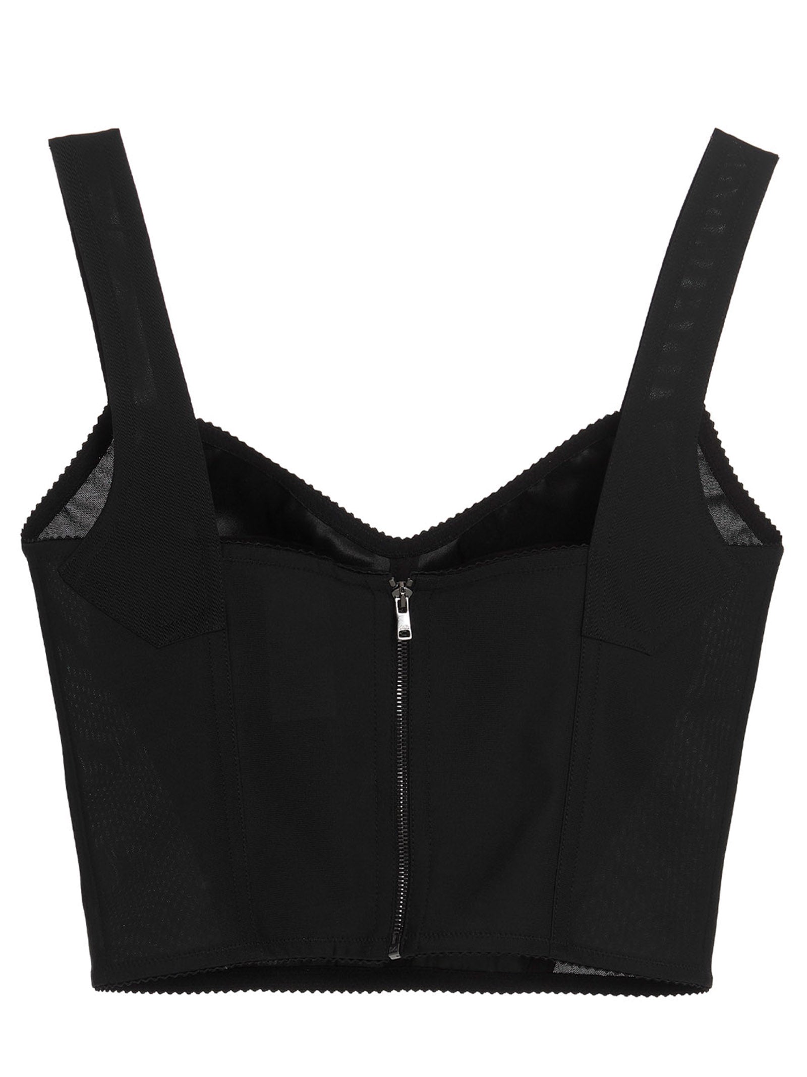 Dolce &amp; Gabbana Black Polyamide Tank Tops