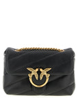 PINKO Black Lamb Leather Crossbody Bag