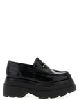 Alexander Wang Black Cowhide Platform Loafers