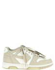 Off-White Beige Calfskin Low Top Sneakers