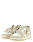 Off-White Beige Calfskin Low Top Sneakers