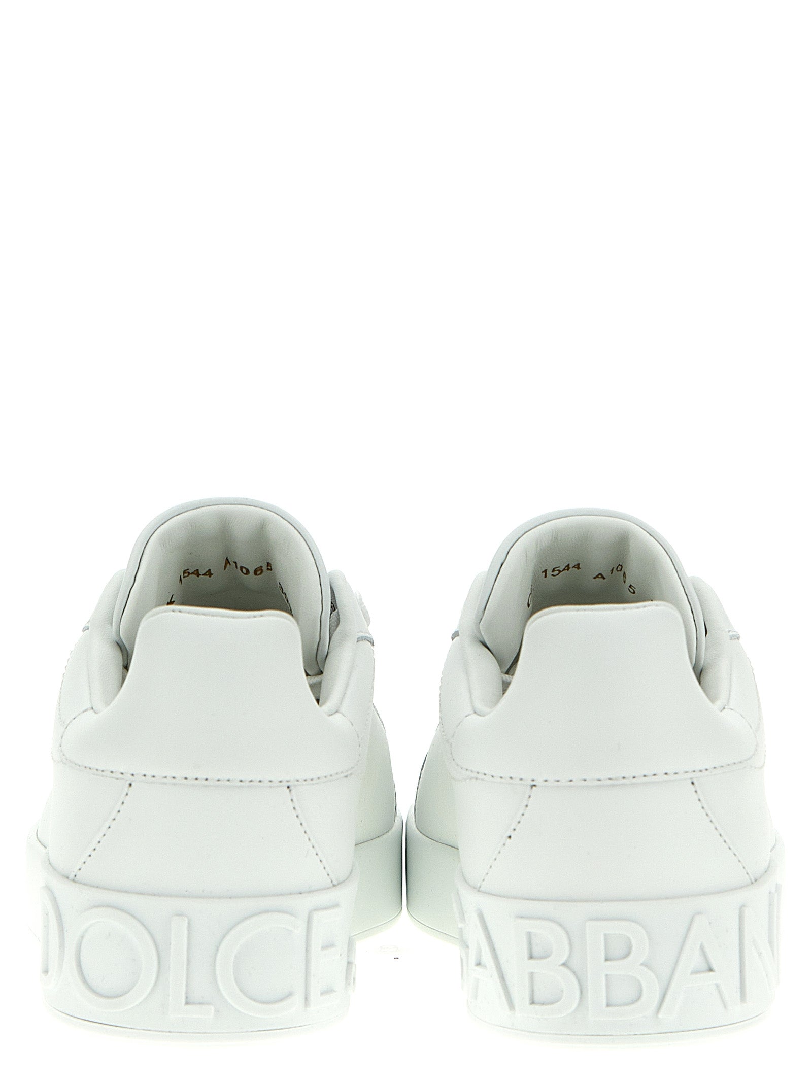 Dolce &amp; Gabbana White Calfskin Low Top Sneakers