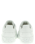 Dolce & Gabbana White Calfskin Low Top Sneakers