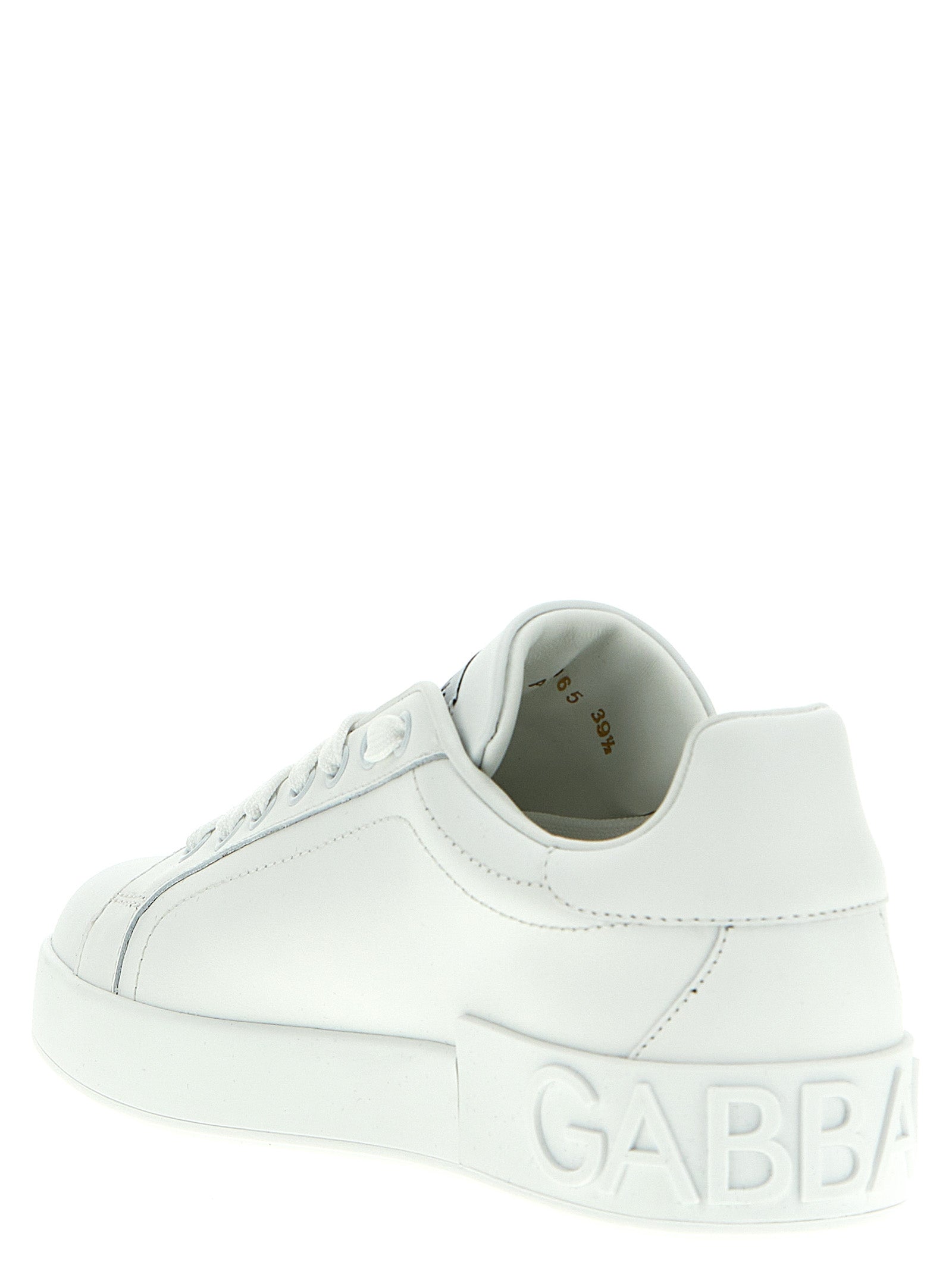 Dolce &amp; Gabbana White Calfskin Low Top Sneakers