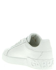 Dolce & Gabbana White Calfskin Low Top Sneakers