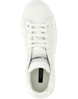 Dolce & Gabbana White Calfskin Low Top Sneakers