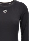 Marine Serre Black Cotton Short Dress