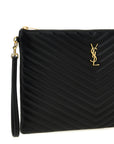 Saint Laurent Black Calfskin Clutch Bag