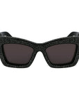 Ferragamo Black Acetate Sunglasses