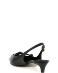 Dolce & Gabbana Black Lamb Leather Mid Heel Pumps