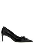 Dolce & Gabbana Black Calfskin Mid Heel Pumps