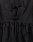 Ganni Black Cotton Short Dress