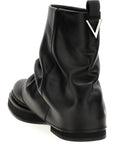 The Attico Black Calfskin Ankle Boots