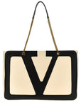 Valentino Garavani Bicolor Lamb Leather Tote Bag