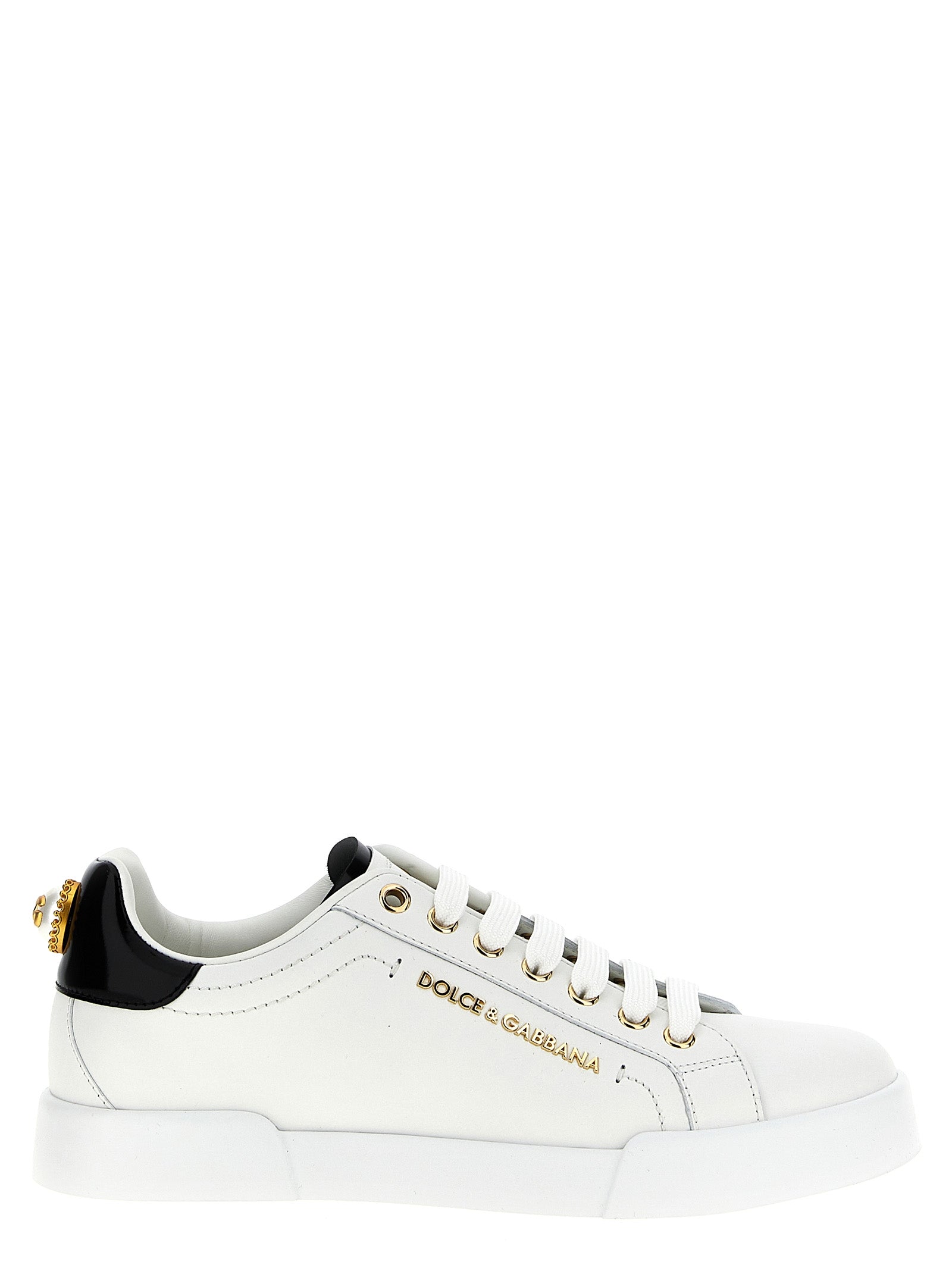 Dolce &amp; Gabbana Bicolor Calfskin Low Top Sneakers