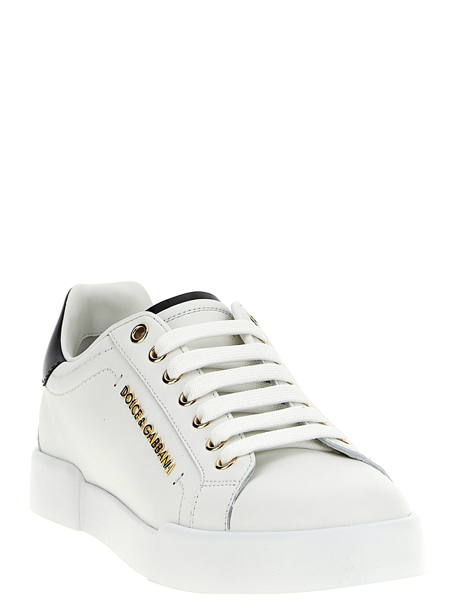 Dolce &amp; Gabbana Bicolor Calfskin Low Top Sneakers