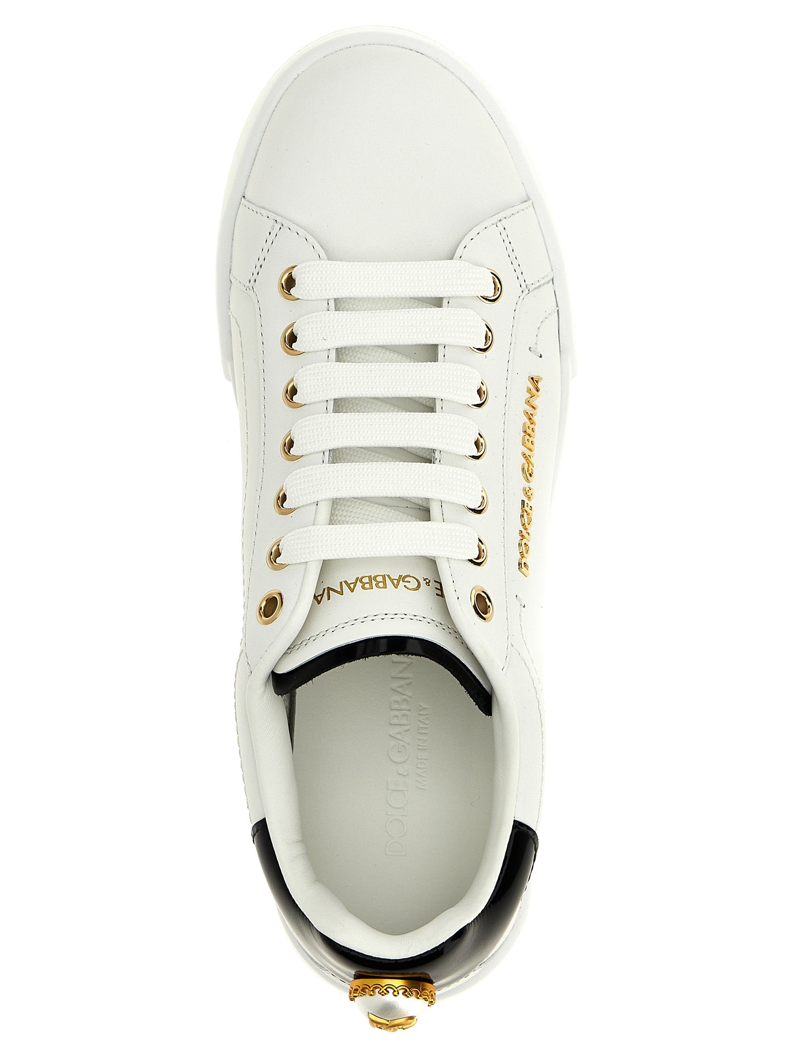 Dolce &amp; Gabbana Bicolor Calfskin Low Top Sneakers