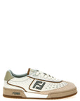 Fendi Beige Leather Sneakers