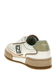Fendi Beige Leather Sneakers