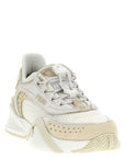 Fendi White Polyester Athletic Sneakers