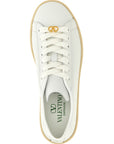 Valentino Garavani White Calfskin Low Top Sneakers