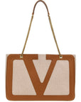 Valentino Garavani Beige Cotton Tote Bag