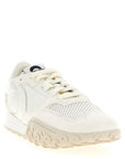 Marine Serre White Calfskin Athletic Sneakers