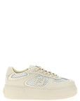 Fendi Beige Calfskin Platform Sneakers