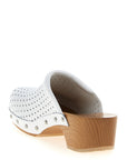 Balenciaga White Calfskin Clogs