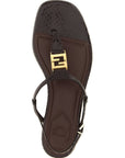 Fendi Purple Elastane Flat Sandals