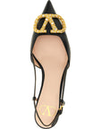 Valentino Garavani Black Calfskin Mid Heel Pumps