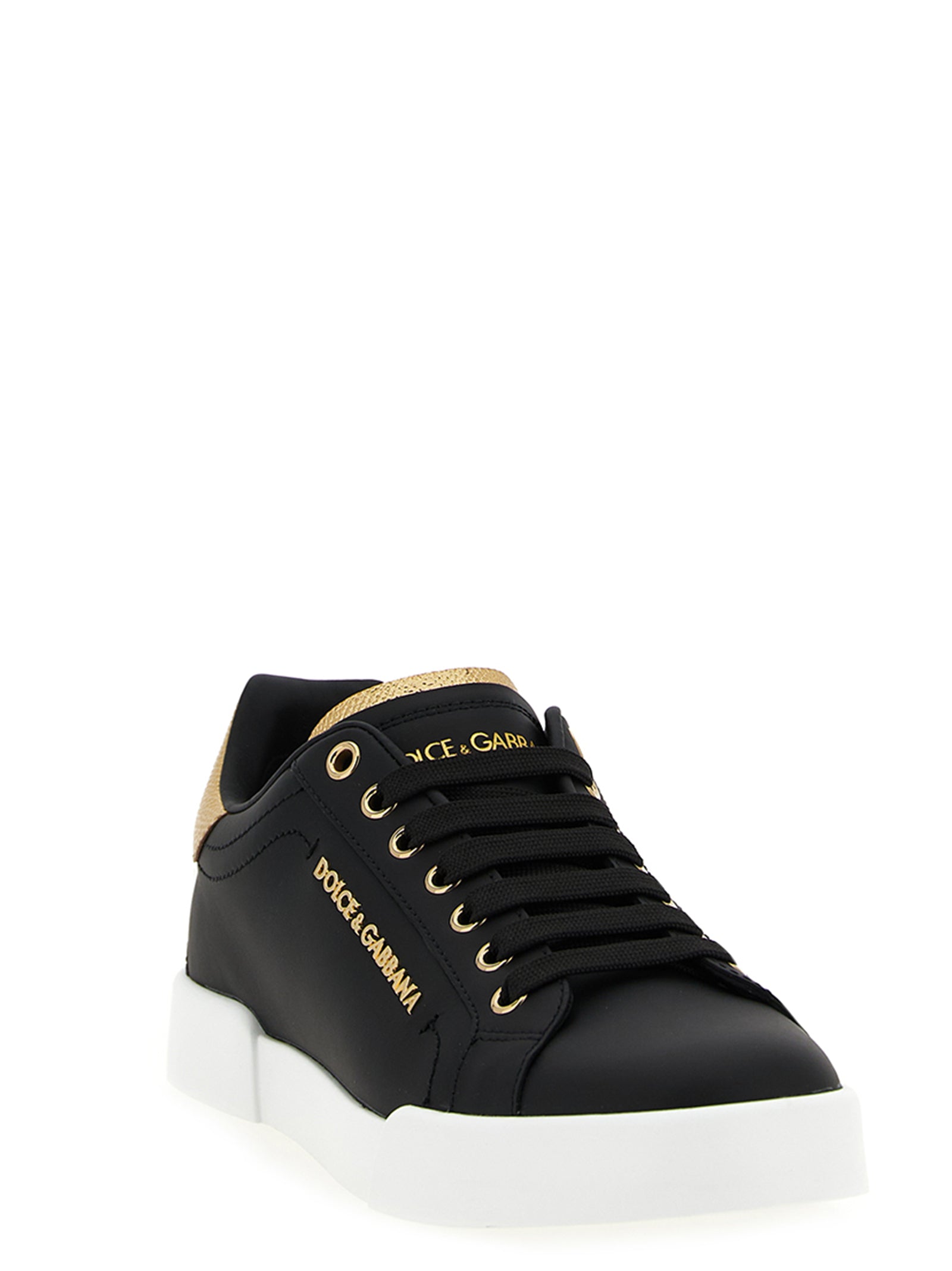 Dolce &amp; Gabbana Black Calfskin Sneakers