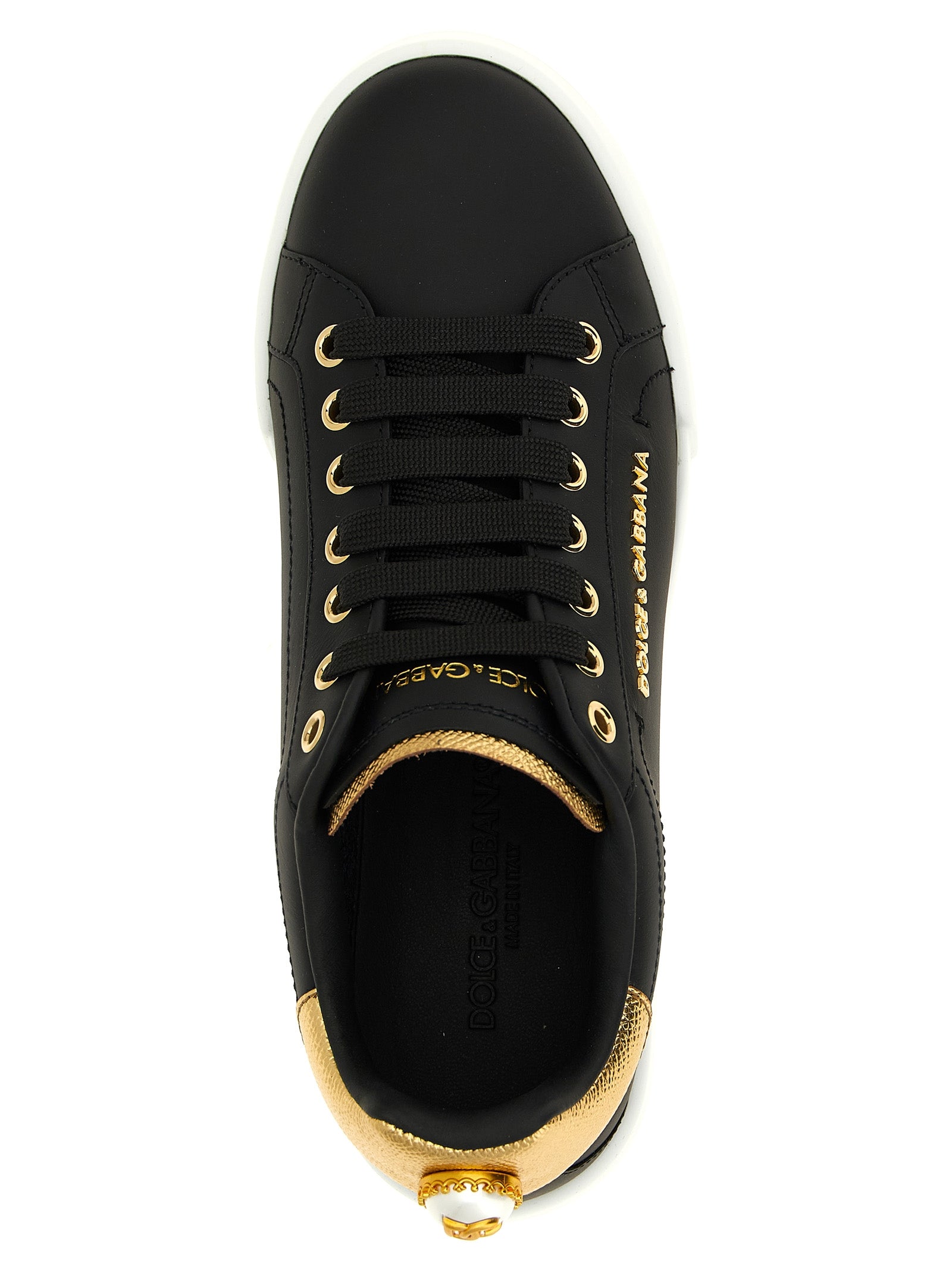 Dolce &amp; Gabbana Black Calfskin Sneakers