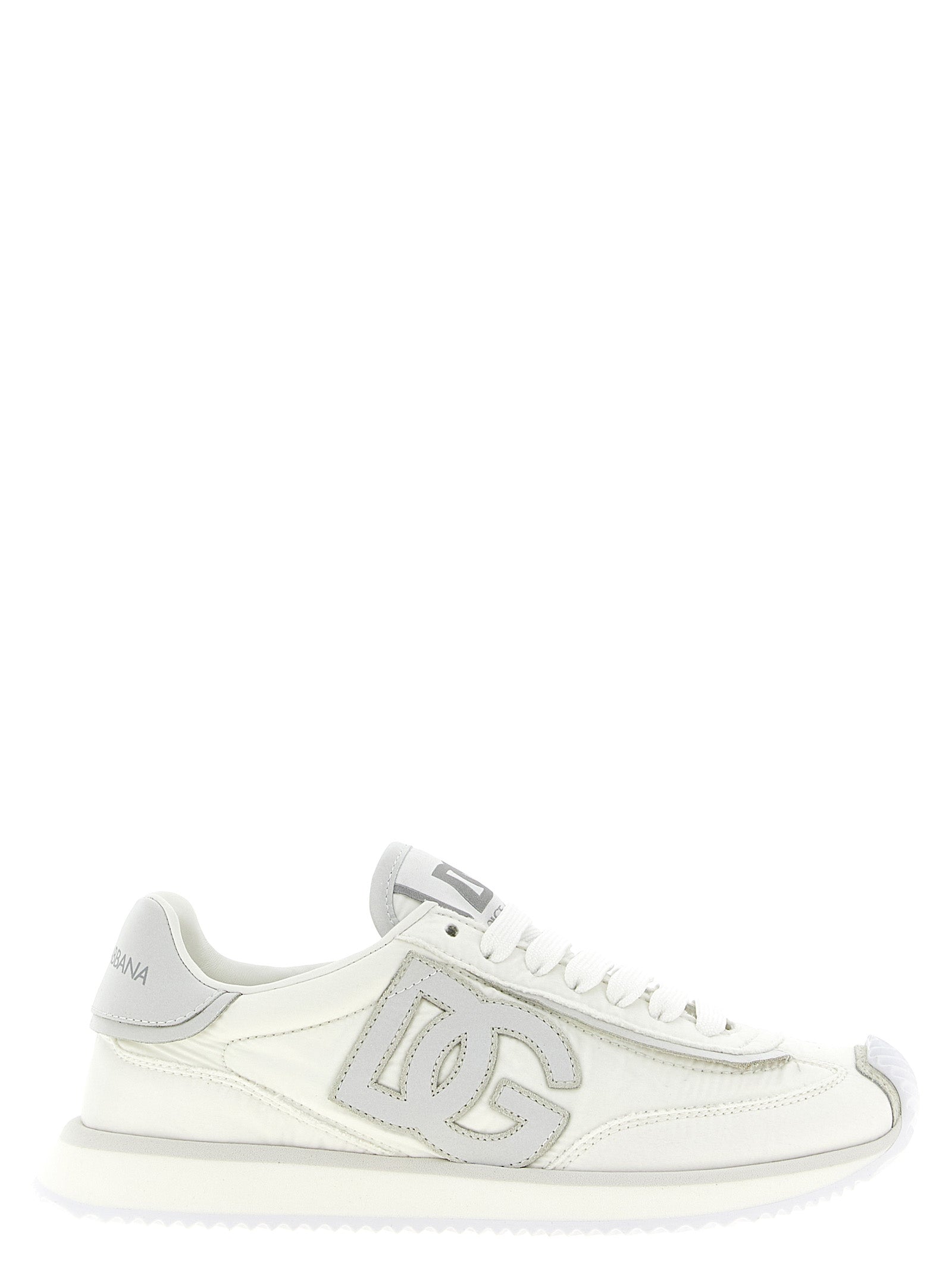Dolce &amp; Gabbana White Polyester Athletic Sneakers