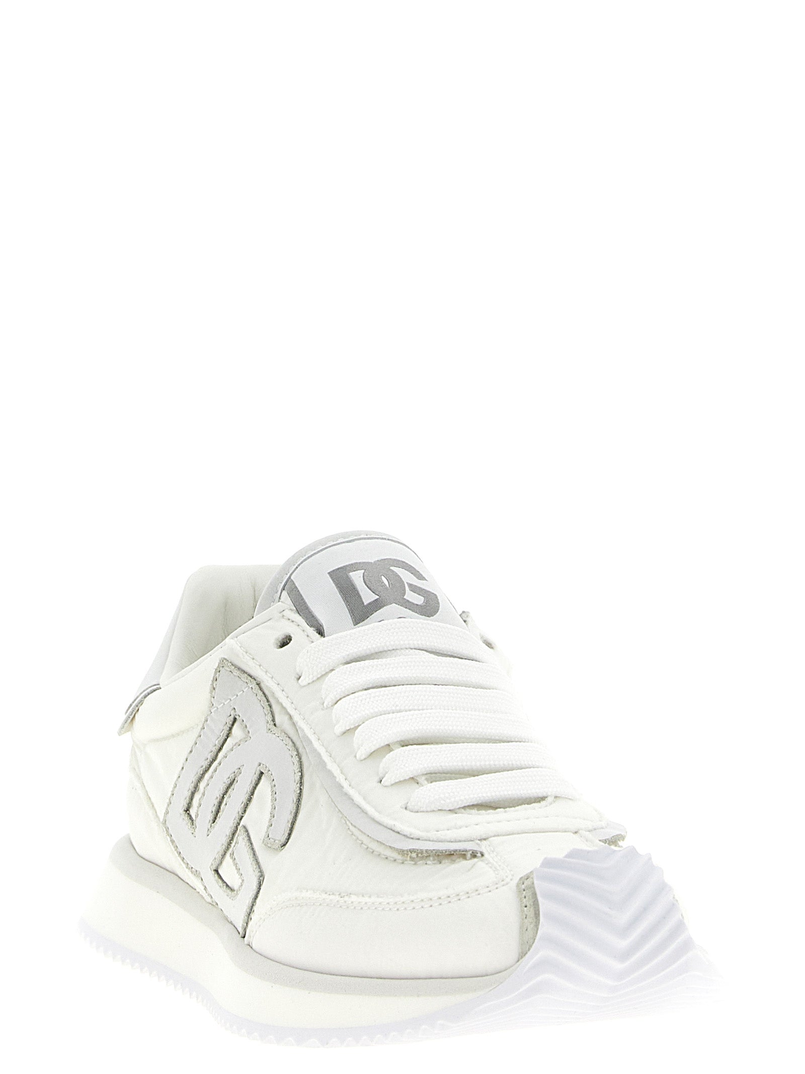 Dolce &amp; Gabbana White Polyester Athletic Sneakers