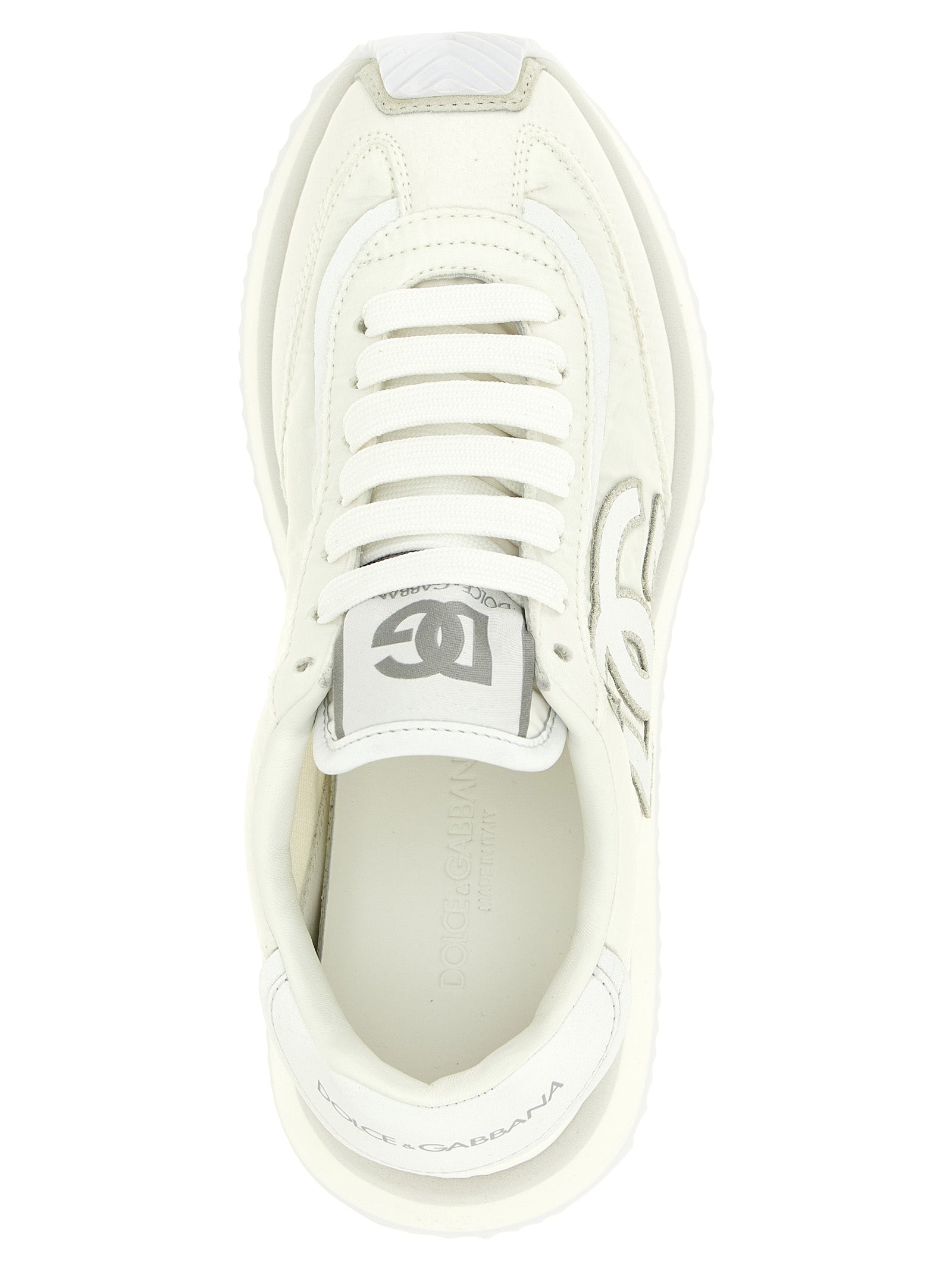 Dolce &amp; Gabbana White Polyester Athletic Sneakers