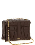 Versace Brown Lamb Leather Shoulder Bag