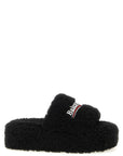 Balenciaga Black Polyester Slides