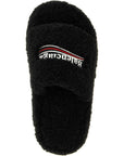 Balenciaga Black Polyester Slides
