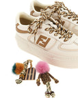 Fendi Multicolor Calfskin Platform Sneakers