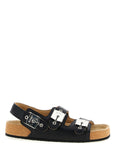 Balenciaga Black Calfskin Flat Sandals