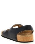 Balenciaga Black Calfskin Flat Sandals