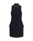 Balmain Black Wool Oves Aries Casual Dress