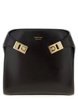 Ferragamo Brown Calfskin Crossbody Bag