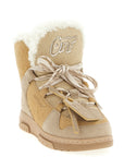 Off-White Beige Calfskin Ankle Boots