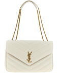 Saint Laurent Beige Lamb Leather Shoulder Bag